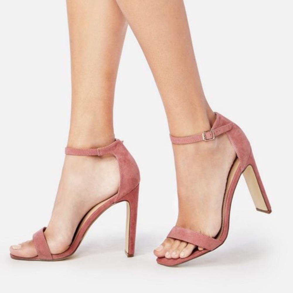 JustFab Pink Mauve Seleste Heels